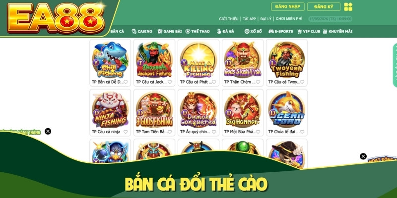 Bắn cá đổi thẻ cào