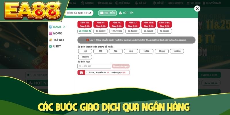 Các bước giao dịch qua ngân hàng Các bước giao dịch qua ngân hàng