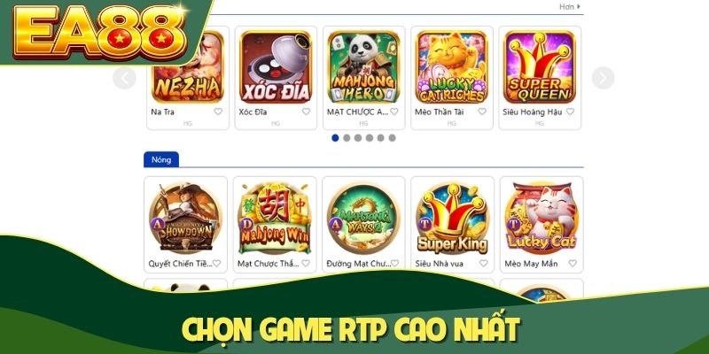 Chọn game RTP cao nhất Chọn game RTP cao nhất