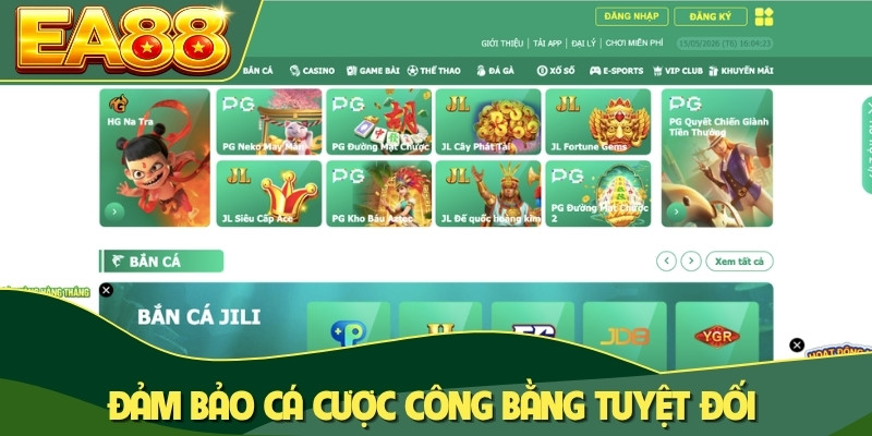 Đảm bảo cá cược công bằng tuyệt đối