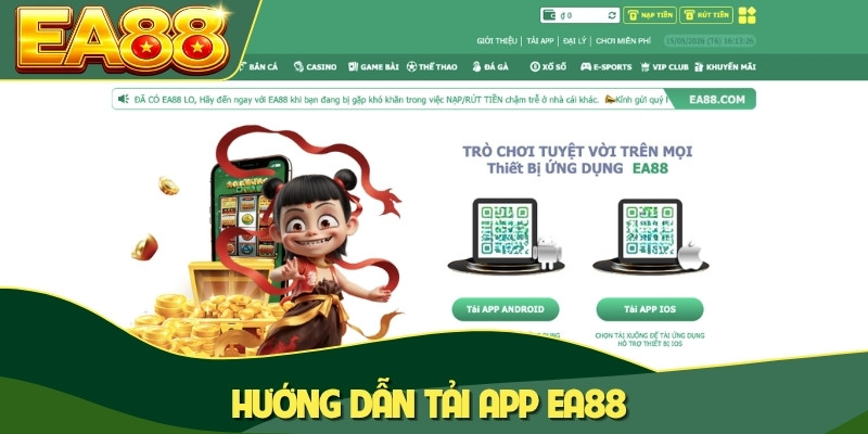 Hướng dẫn tải app EA88