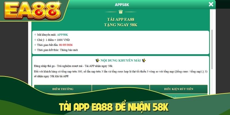 Tải app EA88 để nhận 58K Tải app EA88 để nhận 58K