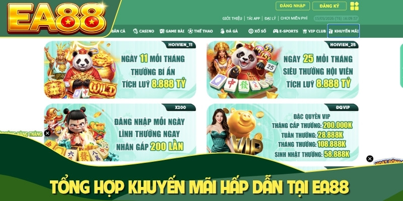 Tổng hợp khuyến mãi hấp dẫn tại EA88