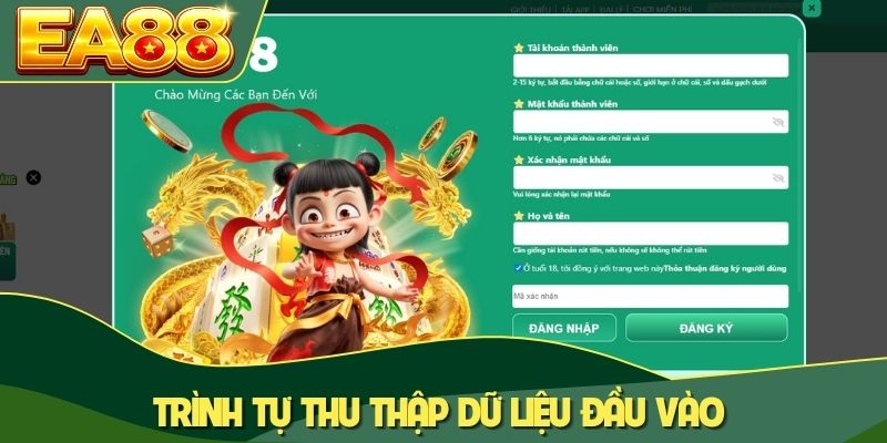 Trình tự thu thập dữ liệu đầu vào Trình tự thu thập dữ liệu đầu vào
