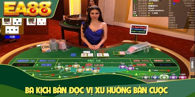 Bật Mí 3 Mẹo Đọc Vị Bàn Cược Baccarat Online Cực Chuẩn 4 Ba kịch bản đọc vị xu hướng bàn cược