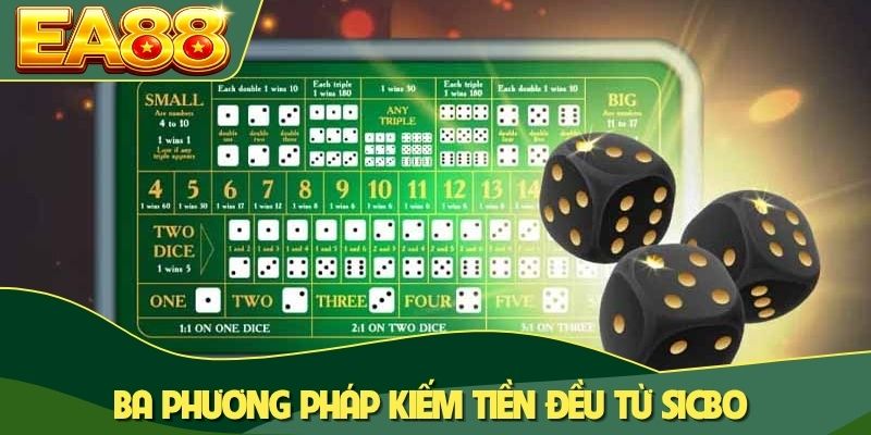 Ba phương pháp kiếm tiền đều từ Sicbo