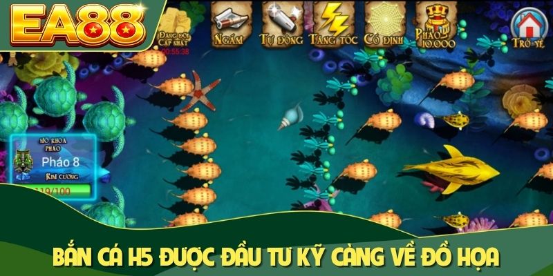 Bắn Cá H5 EA88 - Chơi Mượt, Thưởng Cao, Dễ Chiến Thắng 1 Bắn cá H5 được đầu tư kỹ càng về đồ họa