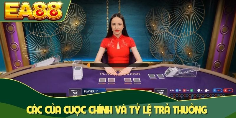 Bật Mí 3 Mẹo Đọc Vị Bàn Cược Baccarat Online Cực Chuẩn 3 Các cửa cược chính và tỷ lệ trả thưởng