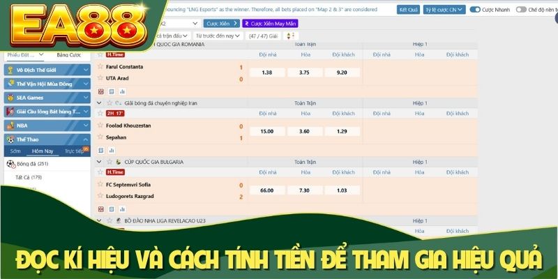 Kèo Châu Âu Và Những Mẹo Ăn Tiền Nhà Cái Dễ Dàng Nhất 2 Đọc kí hiệu và cách tính tiền để tham gia hiệu quả
