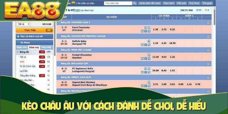 Kèo Châu Âu Và Những Mẹo Ăn Tiền Nhà Cái Dễ Dàng Nhất 1 Kèo châu Âu với cách đánh dễ chơi, dễ hiểu