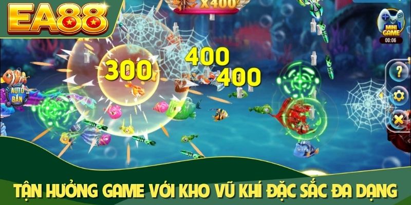 Bắn Cá H5 EA88 - Chơi Mượt, Thưởng Cao, Dễ Chiến Thắng 2 Tận hưởng game với kho vũ khí đặc sắc và đa dạng